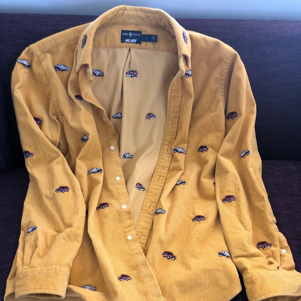PALACE  RALPH LAUREN EMBROIDERED CORD GTI SHIRT
